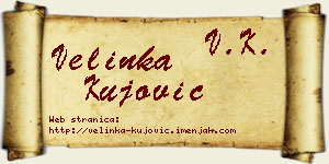 Velinka Kujović vizit kartica